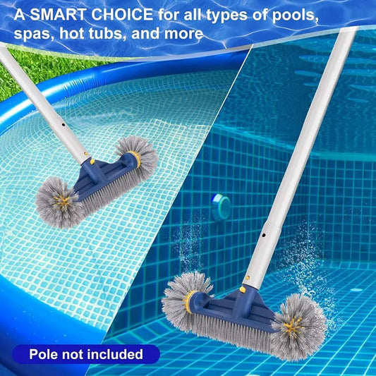 Pool Cleaning Brush – 13" Heavy Duty Pool Wall Brush