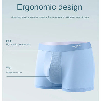 Men’s Boxer Shorts – Breathable Ice Silk Elastic Waist Underwear