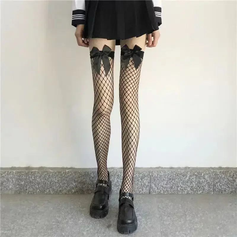 Thigh High Stockings – Red Edge Lace Fashion Hosiery