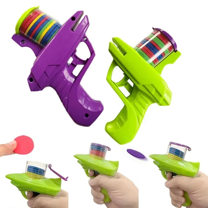 Flying Disc Gun Toy – EVA Soft Bullet Shooter