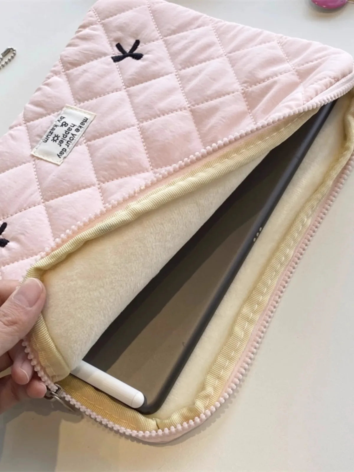 Floral Laptop Sleeve – Zipper Storage Pouch for 13.6–15.6 Inch