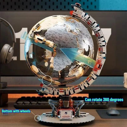 Space Station Building Blocks Set with Transparent Globe