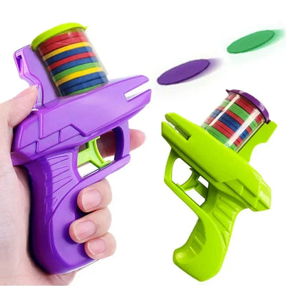 Flying Disc Gun Toy – EVA Soft Bullet Shooter