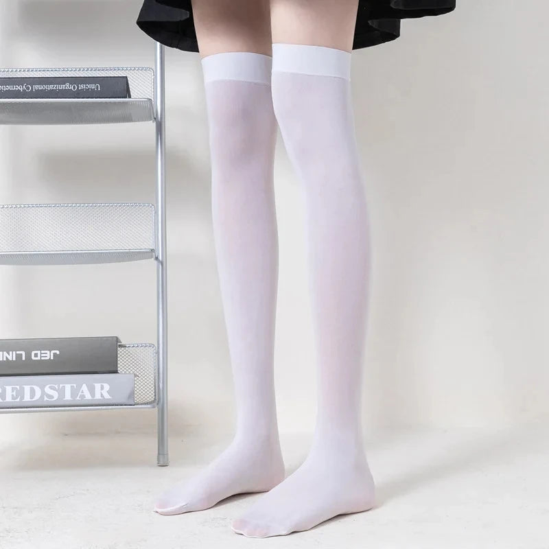 Knee High Socks for Women – Solid Color Long Socks