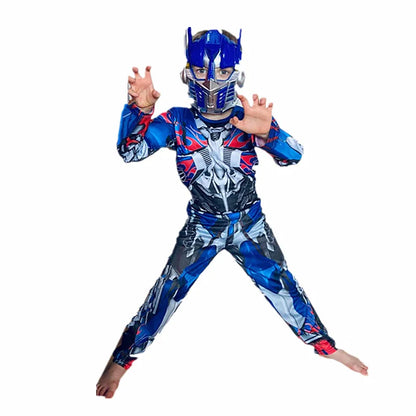 Disguise Optimus Prime Costume ，Muscle Transformer Costumes for Boys, Padded Character Jumpsuit, Kids