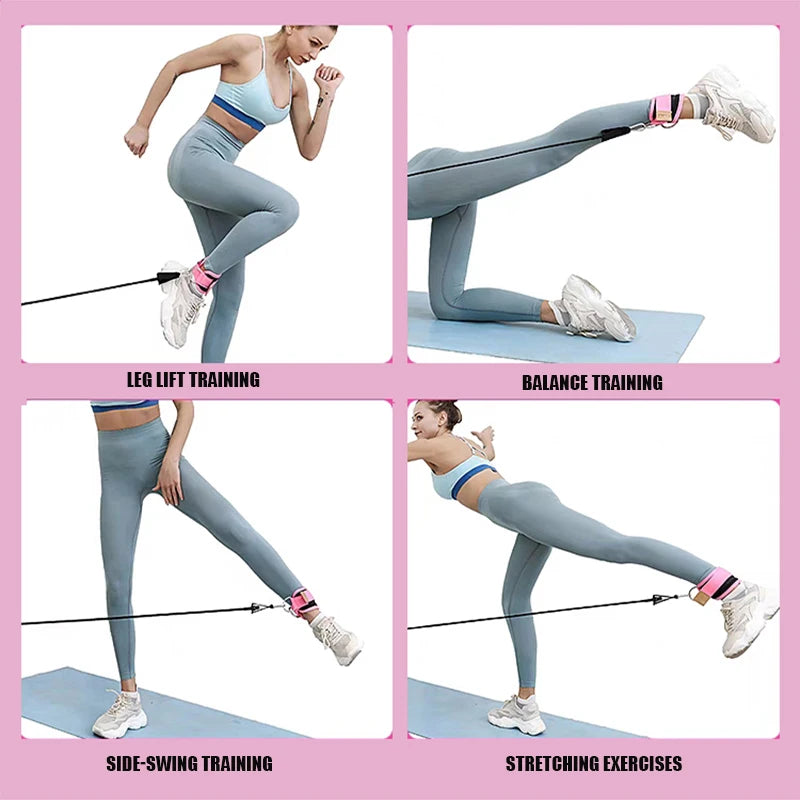 Ankle Straps for Resistance Bands – Glute & Leg Workout