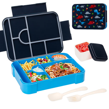 Kids Lunch Box, Divided Bento Box, Leakproof Microwave Food Container