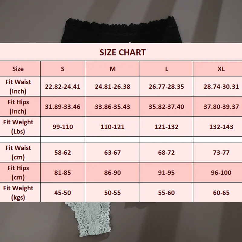 Cotton Panties for Women – Floral Lace Briefs 3-Pack