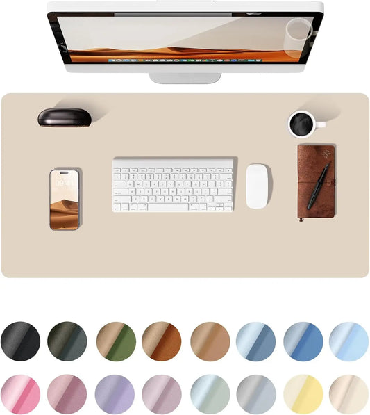 Large Desk Mat – PU Leather Mouse Pad & Desk Protector