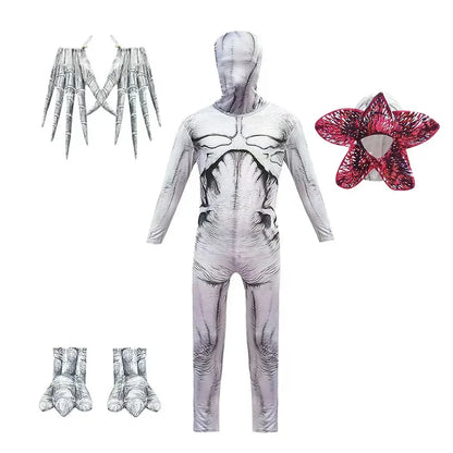 Cannibal Flower Jumpsuit Halloween Festival Horror Cosplay Bodysuit Costume for Children and Adults Bizarre Story Clothes