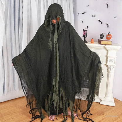 Halloween Grim Reaper Cloak Long Hooded Unisex Suitable For Devil Grim Reaper Witch Wizard Christmas Cosplay Red Death Cloaks