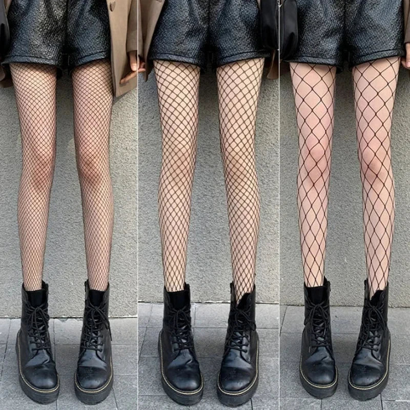 Fishnet Tights – Women’s Black High Waist Mesh Stockings