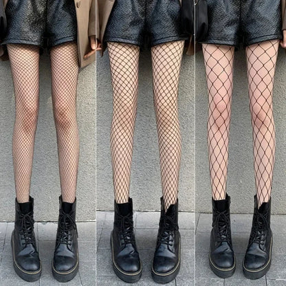 Fishnet Tights – Women’s Black High Waist Mesh Stockings