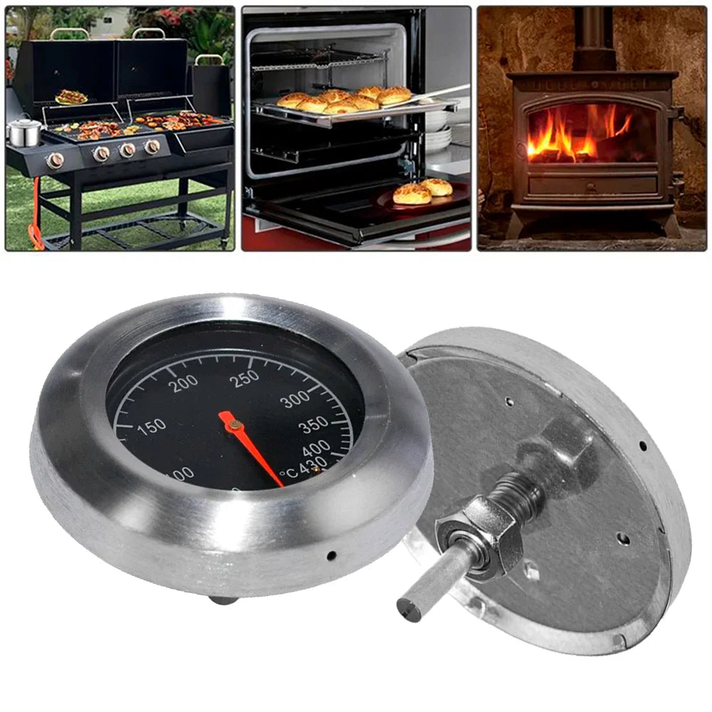 BBQ Smoker Thermometer 60–430°F Stainless Steel Temperature Gauge
