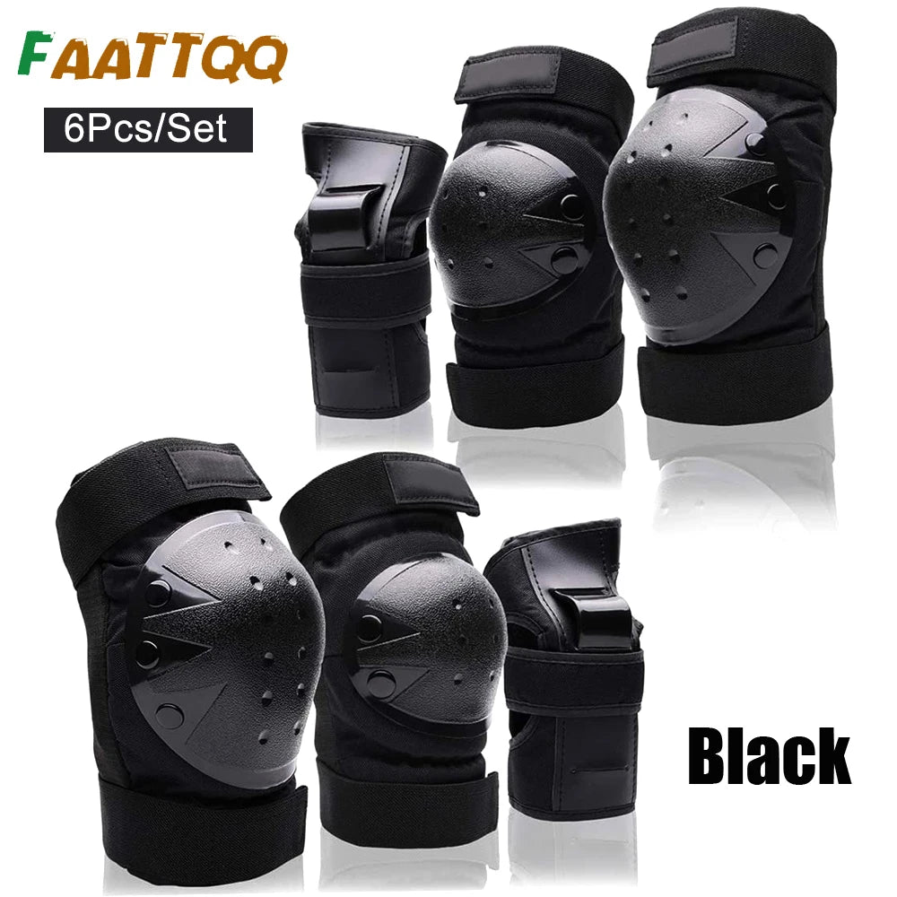Kids Protective Gear Set with Knee, Elbow Pads & Wrist Guards