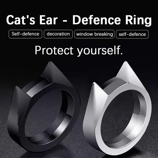Defend Yourself】Outdoor Equipment Men Women Defend Yourself Finger Tiger Wolfproof Weapon Trigger Finger Cat Earring Finger Wind