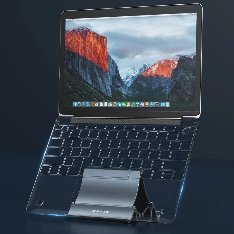 Vertical Laptop Stand Automatic Adjustable Space Saving Holder