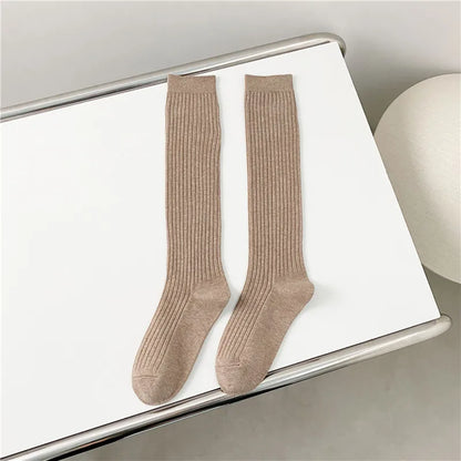 Women’s Knee High Socks – Cotton Preppy Casual School Style