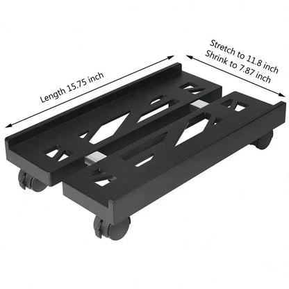 Adjustable CPU Tower Stand with Wheels – Mobile Computer Holder