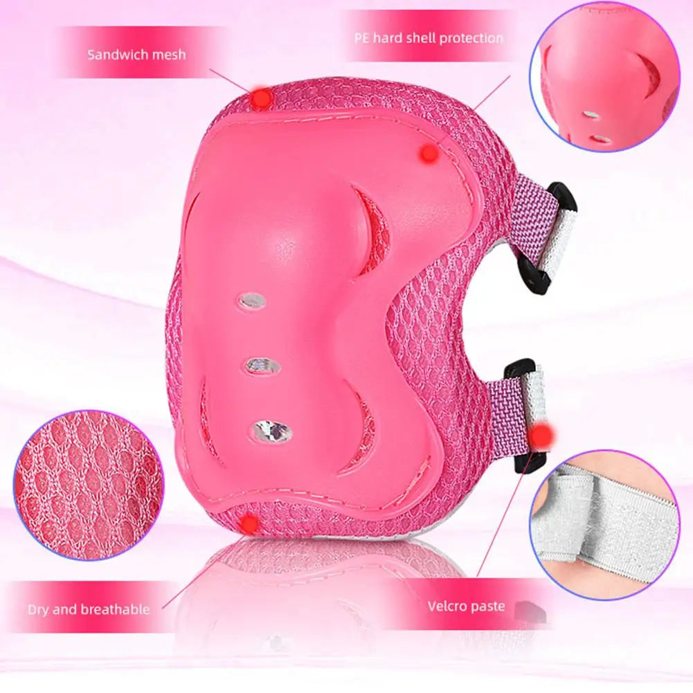 Kids Protective Gear Set with Knee, Elbow Pads & Wrist Guards