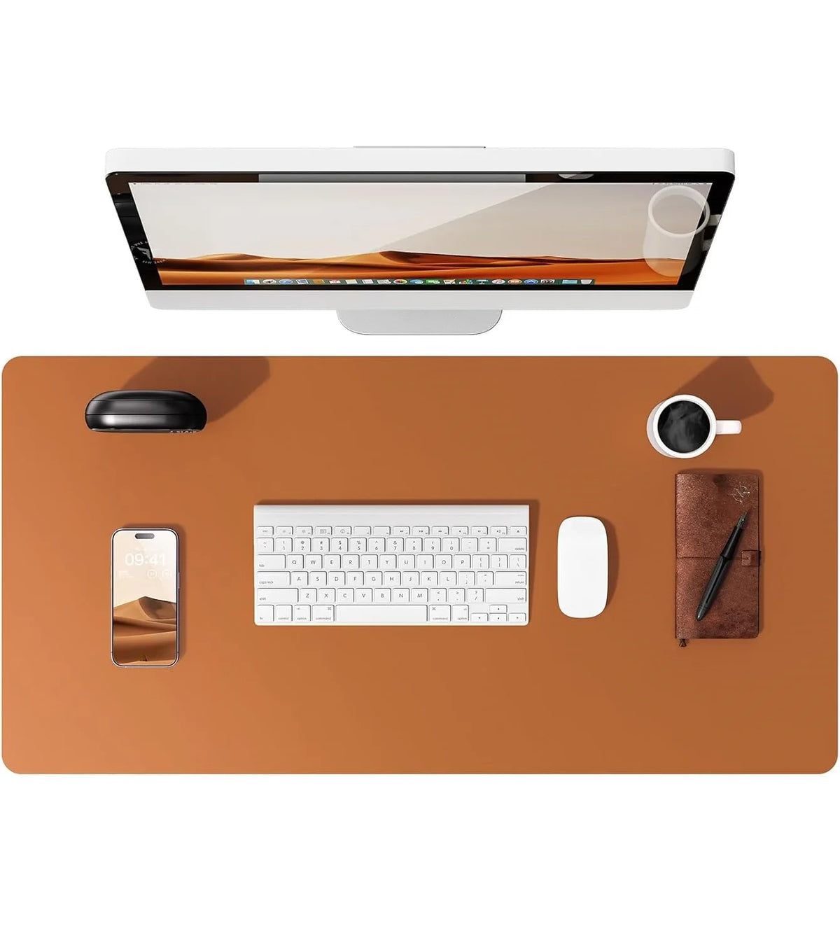 Large Desk Mat – PU Leather Mouse Pad & Desk Protector