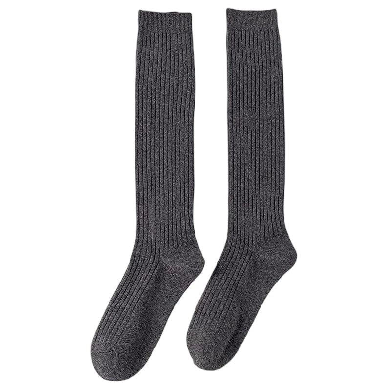 Women’s Knee High Socks – Cotton Preppy Casual School Style