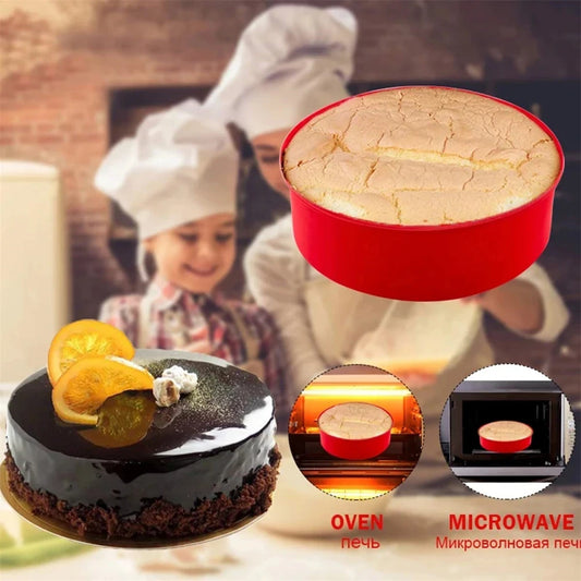 Silicone Cake Mold Round Nonstick Reusable Baking Pan