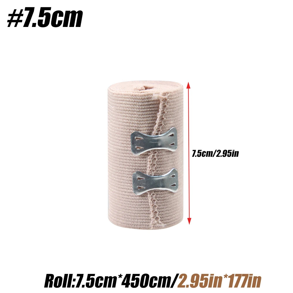 Elastic Bandage Wrap with Clips Compression Wrist Ankle Knee Support