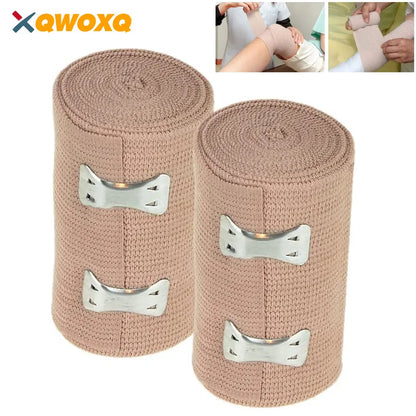 Elastic Bandage Wrap with Clips Compression Wrist Ankle Knee Support