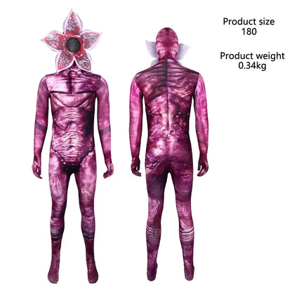 Cannibal Flower Jumpsuit Halloween Festival Horror Cosplay Bodysuit Costume for Children and Adults Bizarre Story Clothes