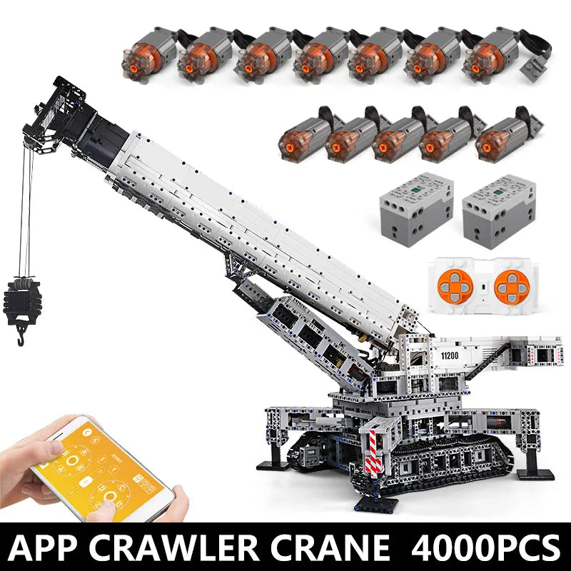 RC Motorized Crane Building Blocks