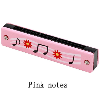 Kids Wooden Harmonica Musical Instrument Toy for Beginners