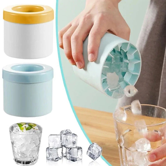 Silicone Ice Cube Mold – Round Reusable Ice Maker Tray