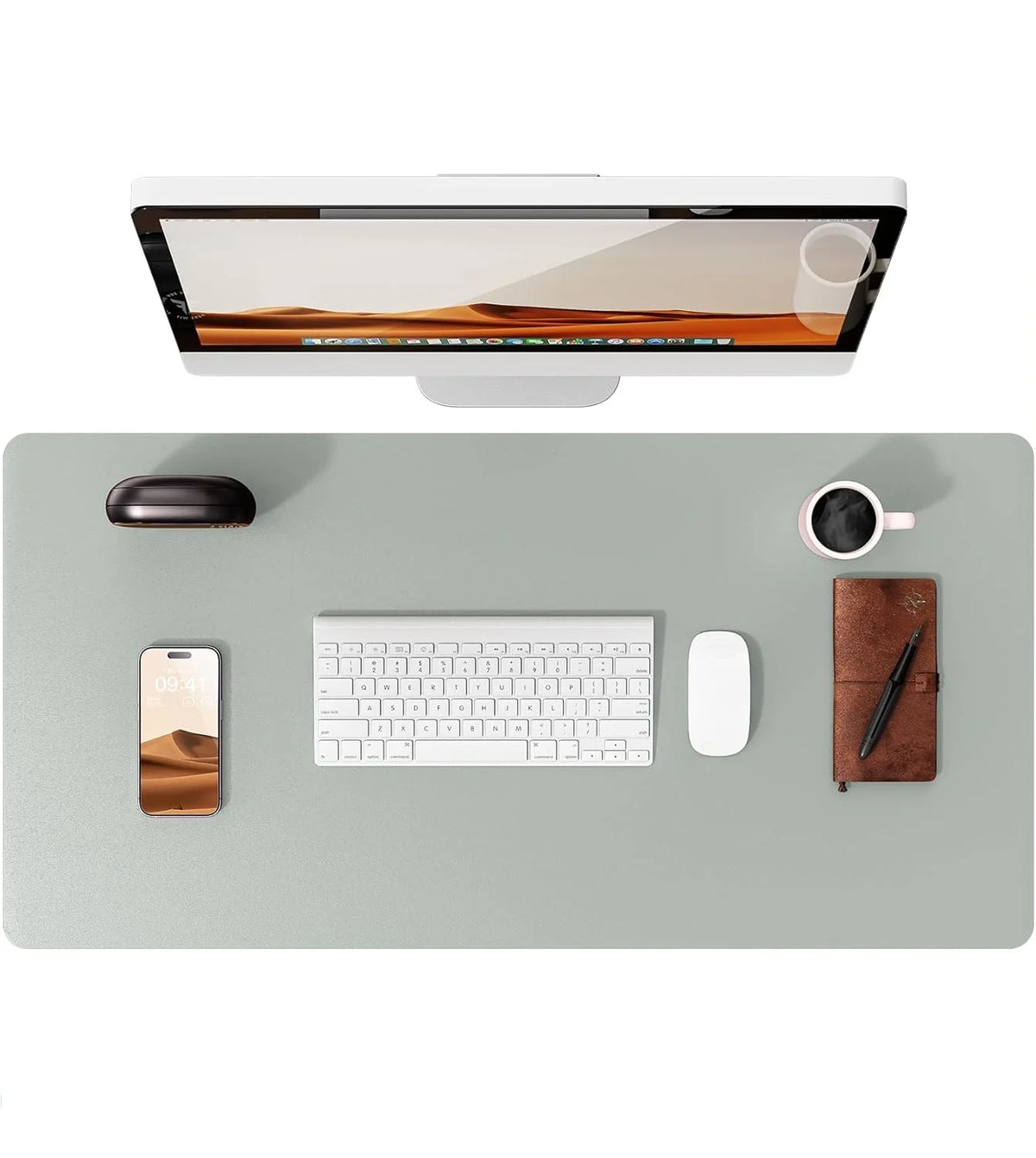 Large Desk Mat – PU Leather Mouse Pad & Desk Protector