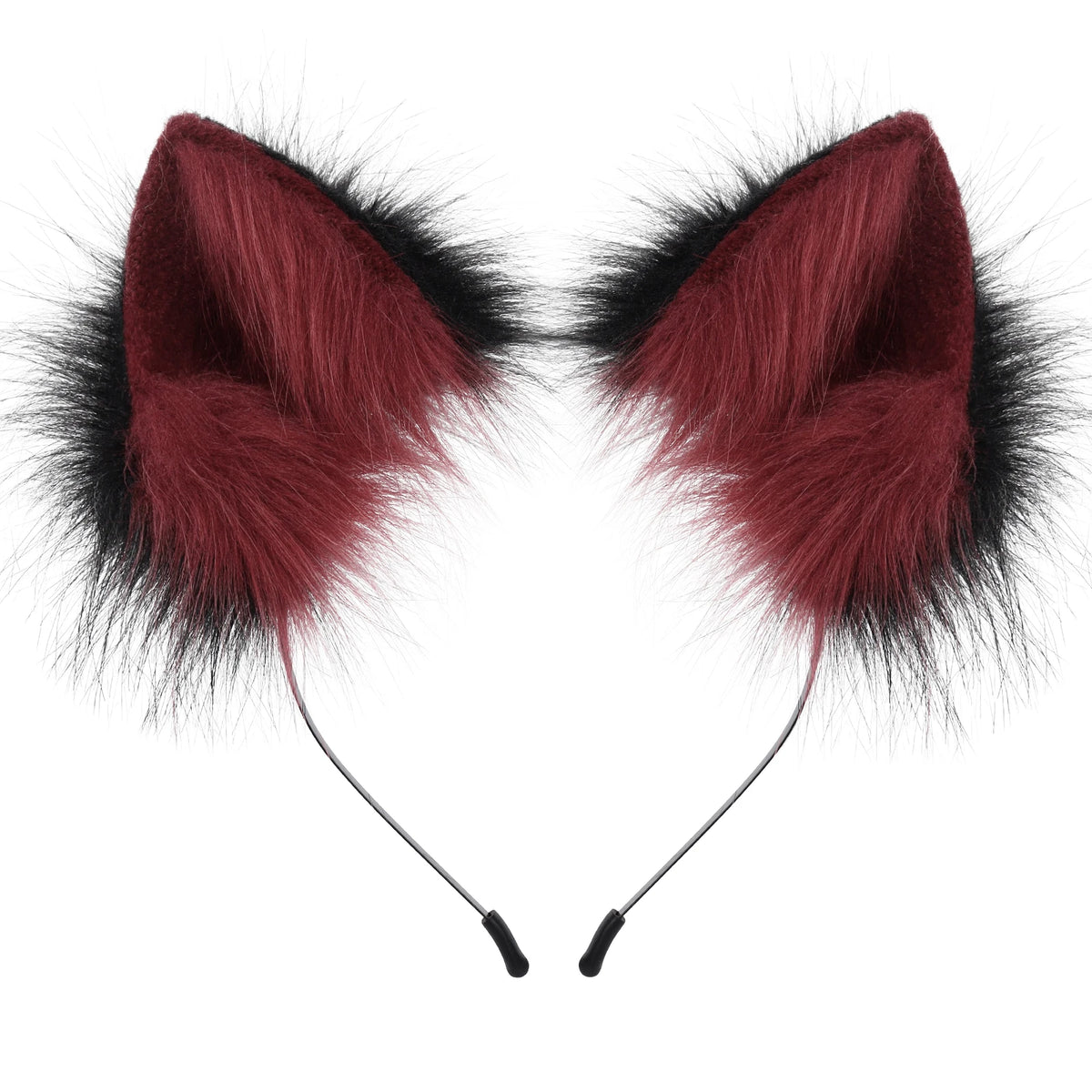 Handmade Faux Fur Animal Ears Headband Furry Cat Fox Ear Hairhoop Headwear Costume Accessory for Cosplay Masquerade