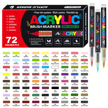 Acrylic Paint Markers – Brush Tip Pens for Wood, Rock & Canvas