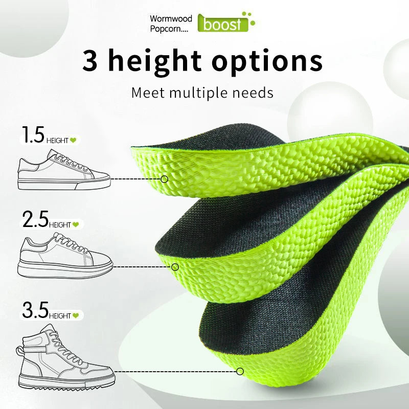 Height Increase Insoles – Memory Foam Heel Lift Shoe Inserts