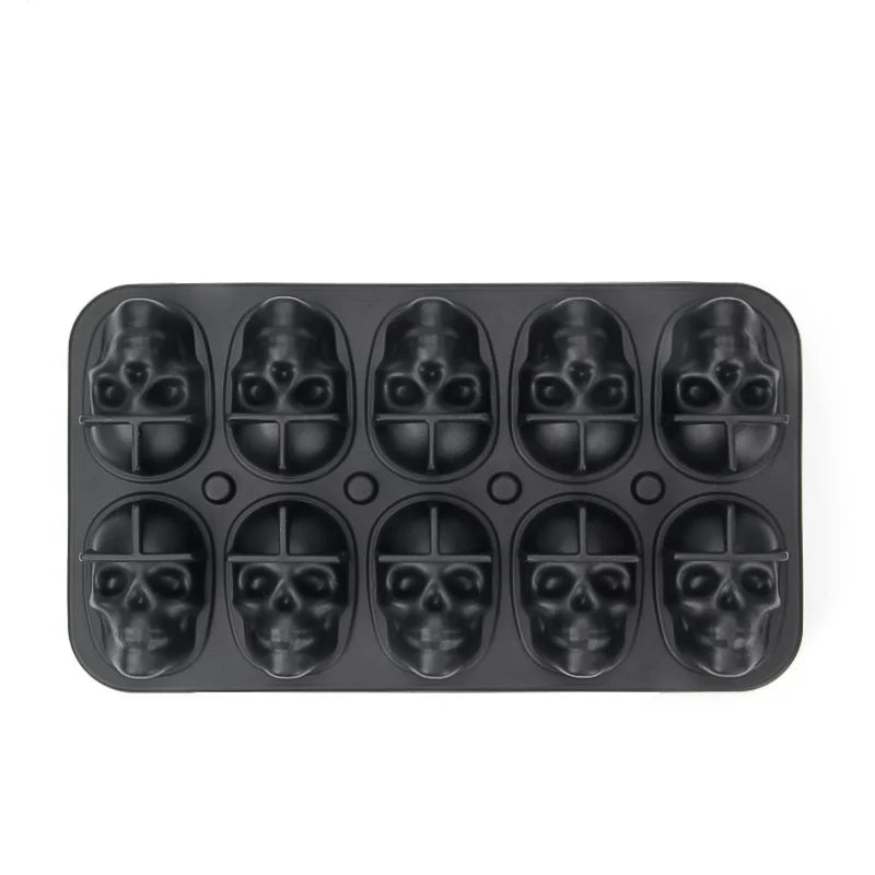 Skull Ice Mold Silicone 3D Ice Cube Tray for Cocktails & Drinks