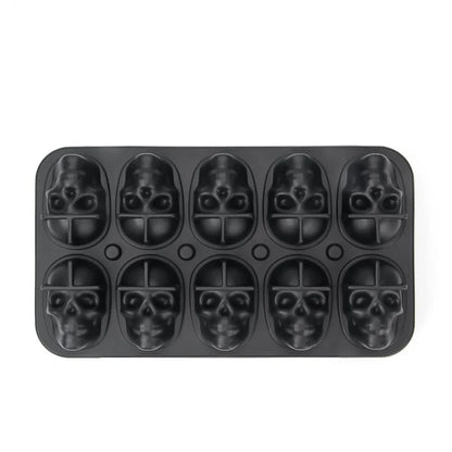Skull Ice Mold Silicone 3D Ice Cube Tray for Cocktails & Drinks