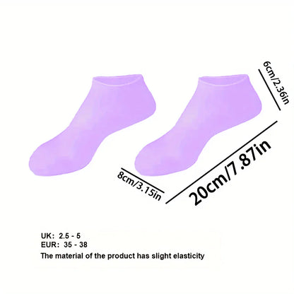 Moisturizing Foot Socks for Dry & Cracked Feet Silicone Heel Care