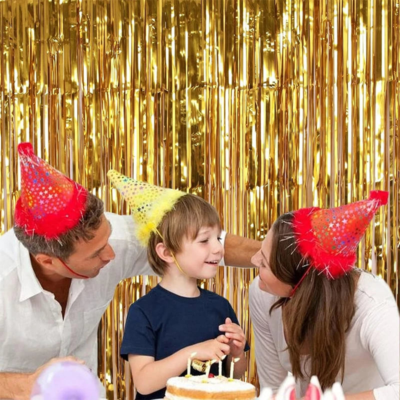 Gold Tinsel Curtain