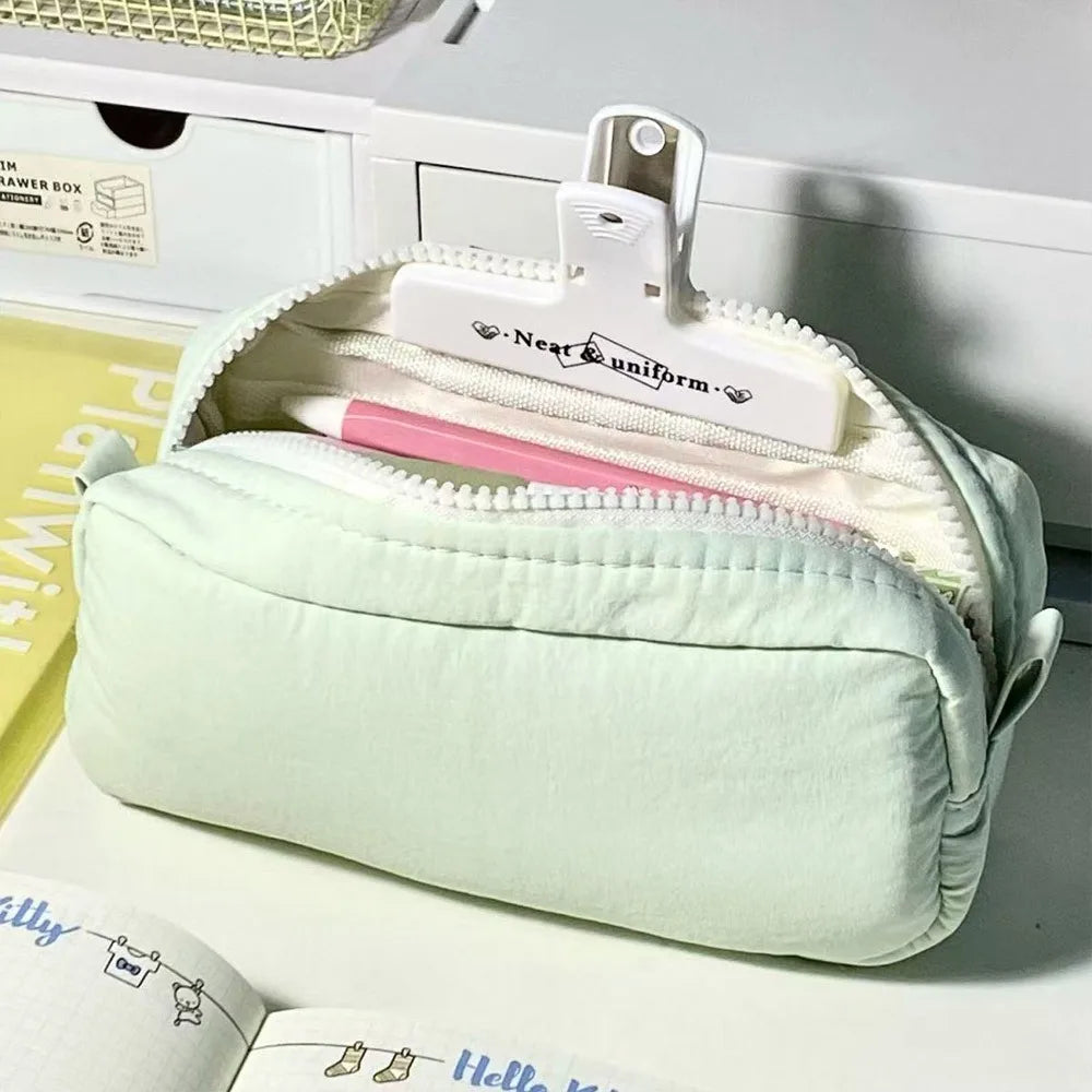 Large Pencil Case Zipper Pen Bag Portable Stationery Pouch for School