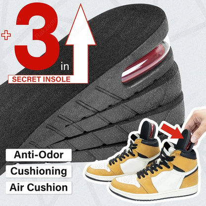 Height Increase Insoles – 3–5cm Invisible Heel Lift Inserts