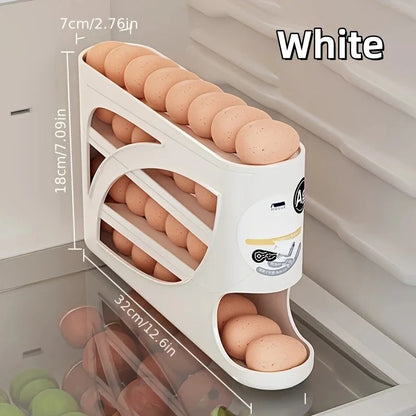 3-Tier Egg Storage Container for Refrigerator, 24 Egg Organizer Rack