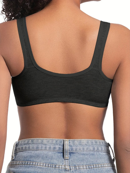 Wireless Front Closure Bra – Full Coverage Wire-Free Support