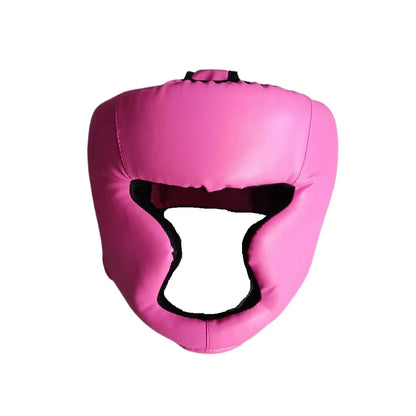 Boxing Headgear for Adults, PU Leather Training Helmet