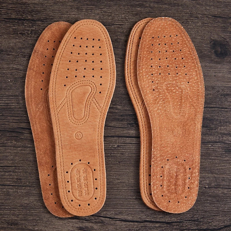 Leather Insoles Cowhide Breathable Deodorizing Shoe Inserts