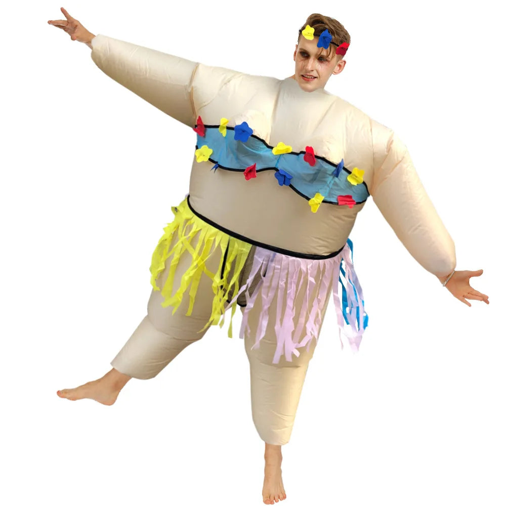 Adult Funny Ballet Inflatable Costume For Men Women Carnival Purim Fancy Dress Suits Halloween Mascots Cosplay Costumes