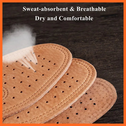 Leather Insoles Cowhide Breathable Deodorizing Shoe Inserts