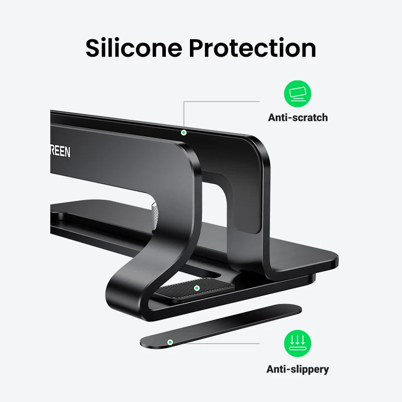 Vertical Laptop Stand Adjustable Aluminum Desk Stand for Laptop